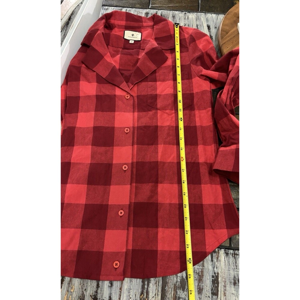 Tuckernuck Poppy Red Checkered Josie Women’s Shirt XS Career Tailored Business - Picture 3 of 11